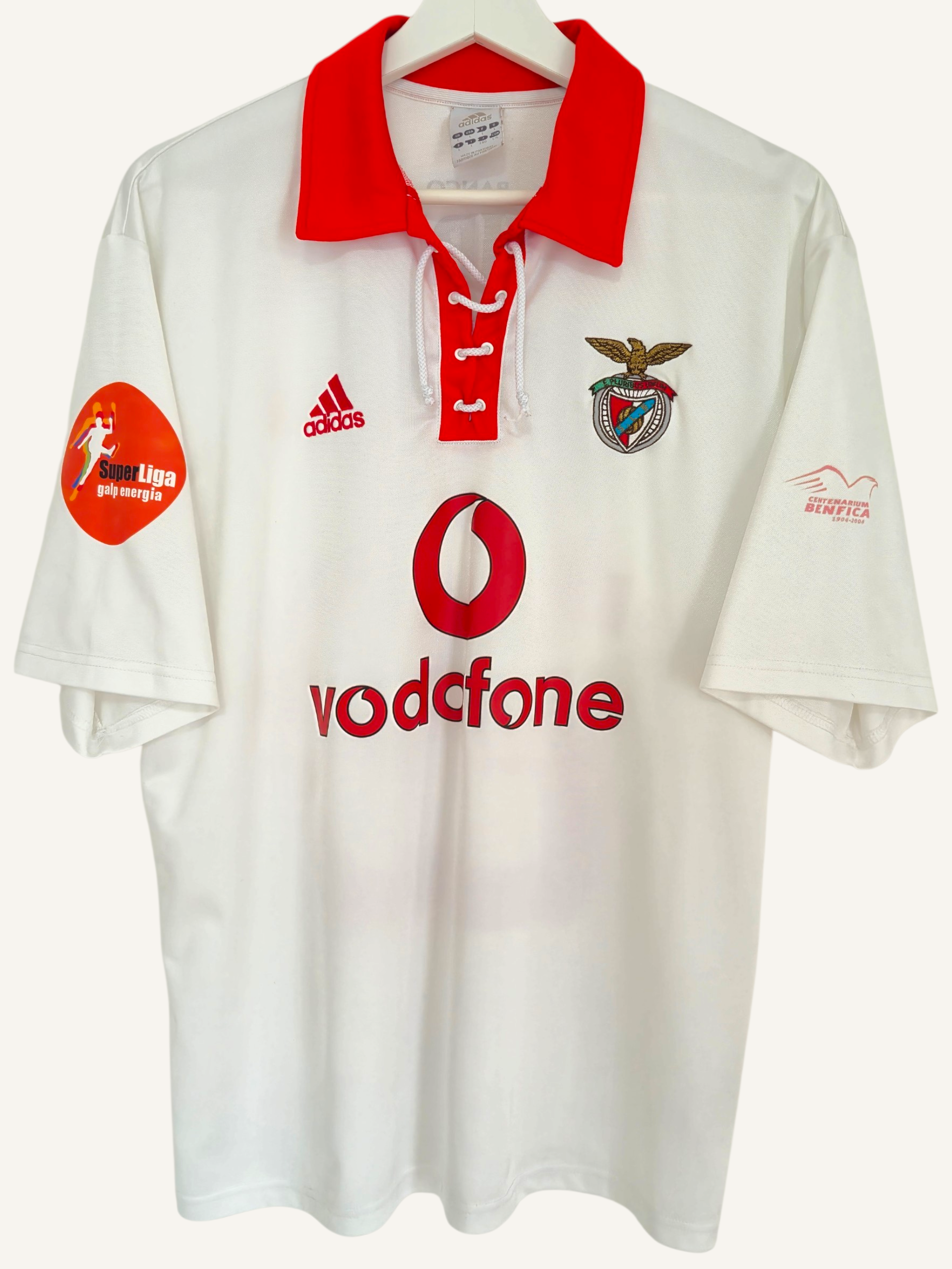 Benfica Lisbon 2003-2004 Fehér Anniversary Away Shirt (L)