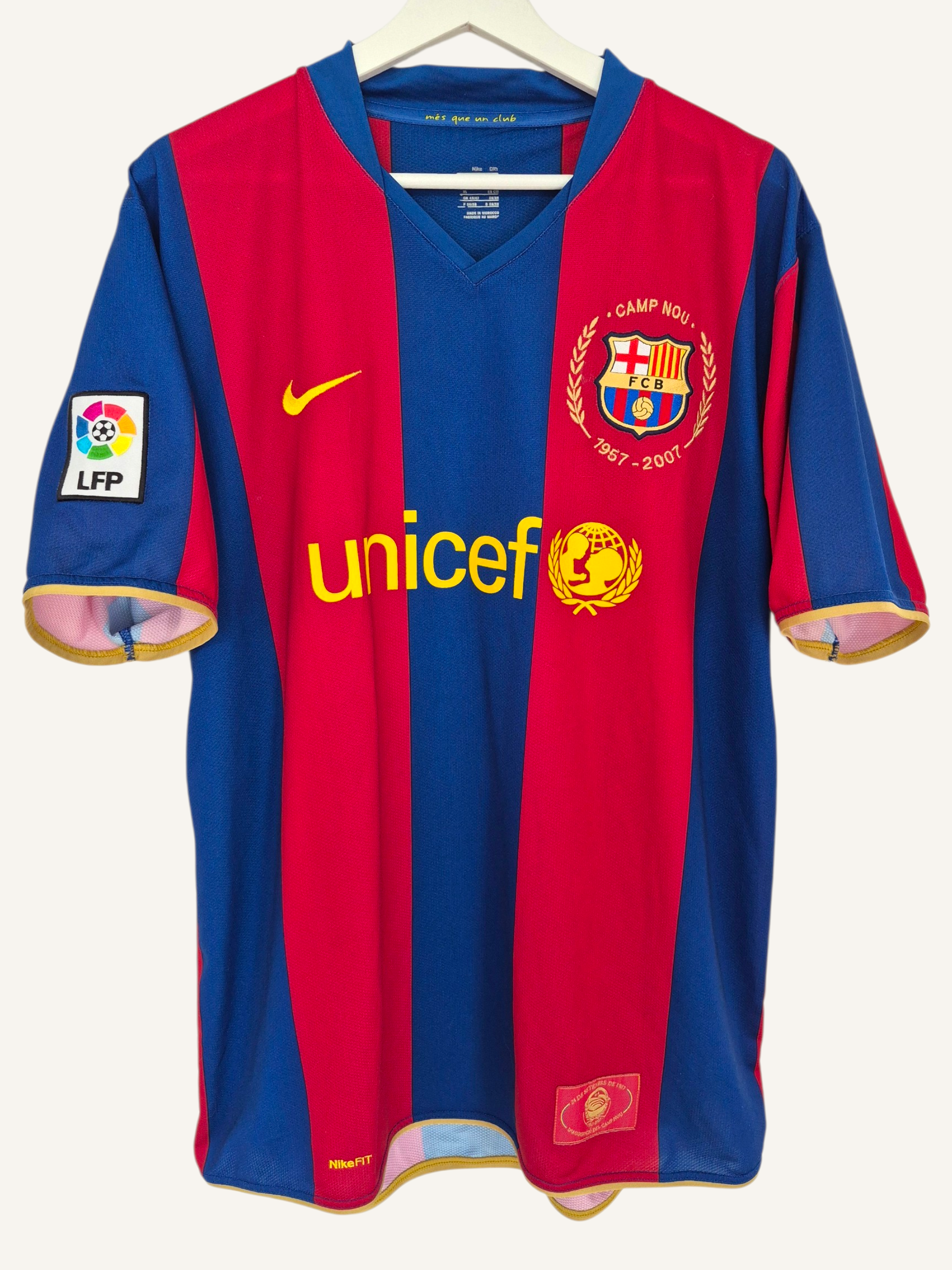 FC Barcelona 2007-2008 Messi Anniversary Home Shirt (XL)