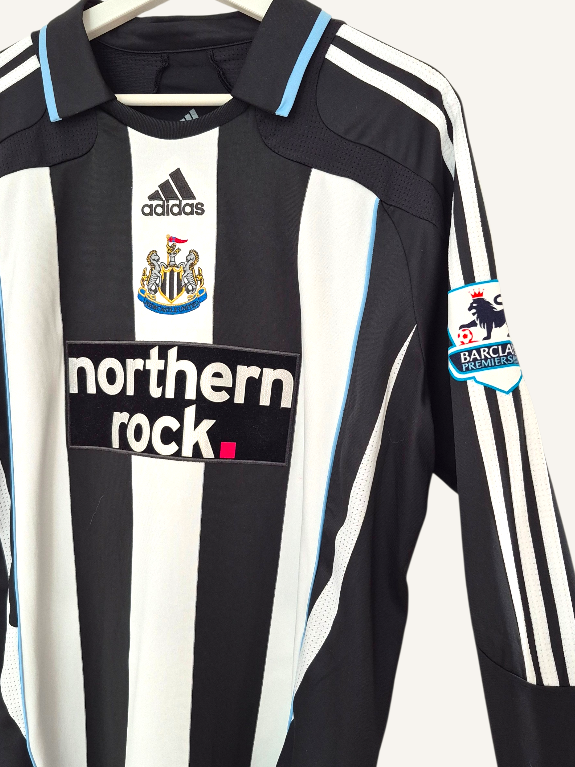 Newcastle United FC 2007-2009 Carroll PLAYER ISSUE Home Shirt Longsleeve (L)