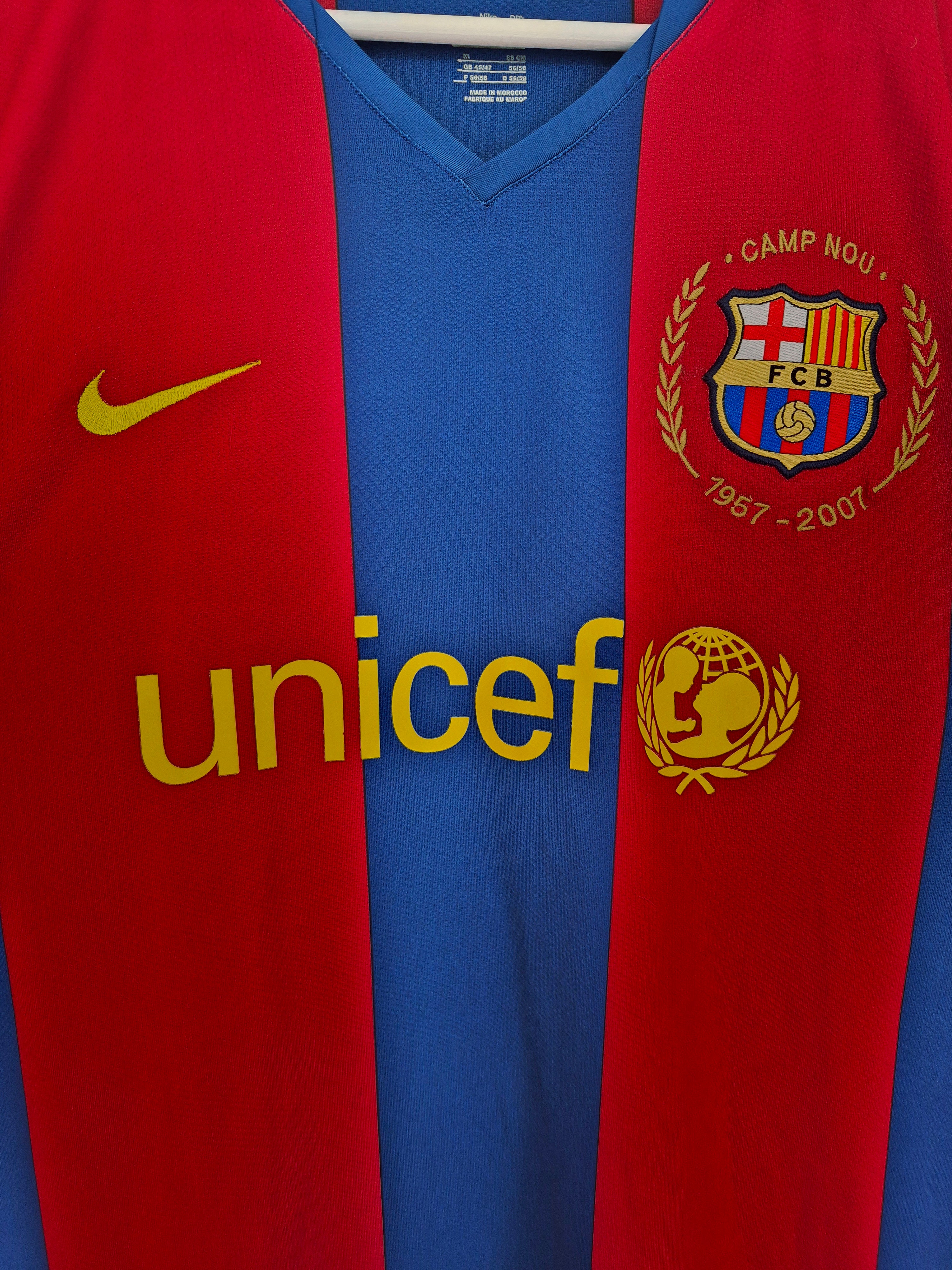 FC Barcelona 2007-2008 Messi Anniversary Home Shirt (XL)
