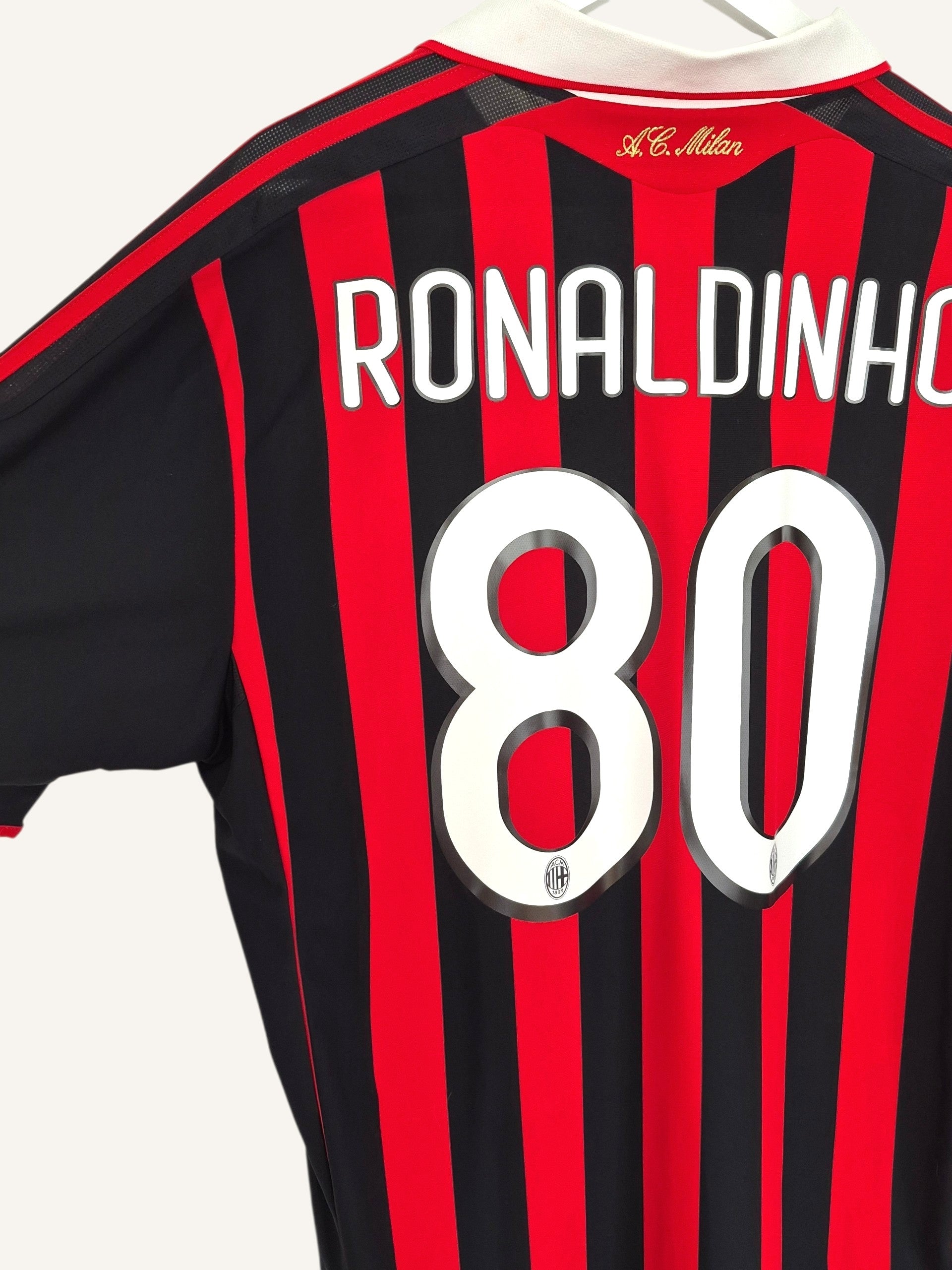 AC Milan 2009-2010 Ronaldinho Home Shirt (XL)