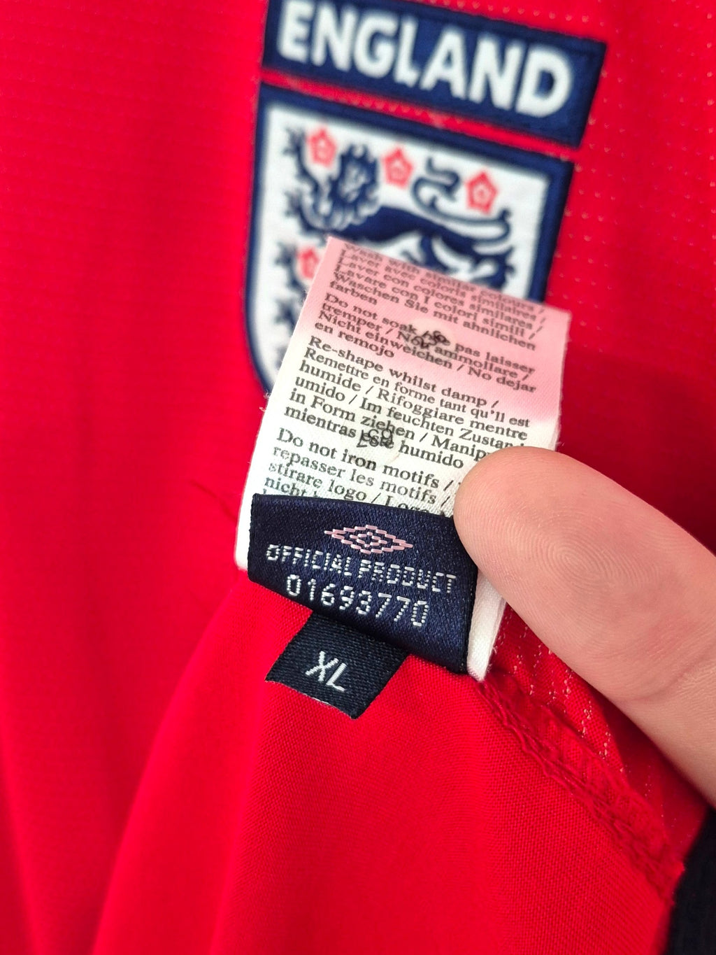England Euro 2004 Beckham Away Shirt (XL)