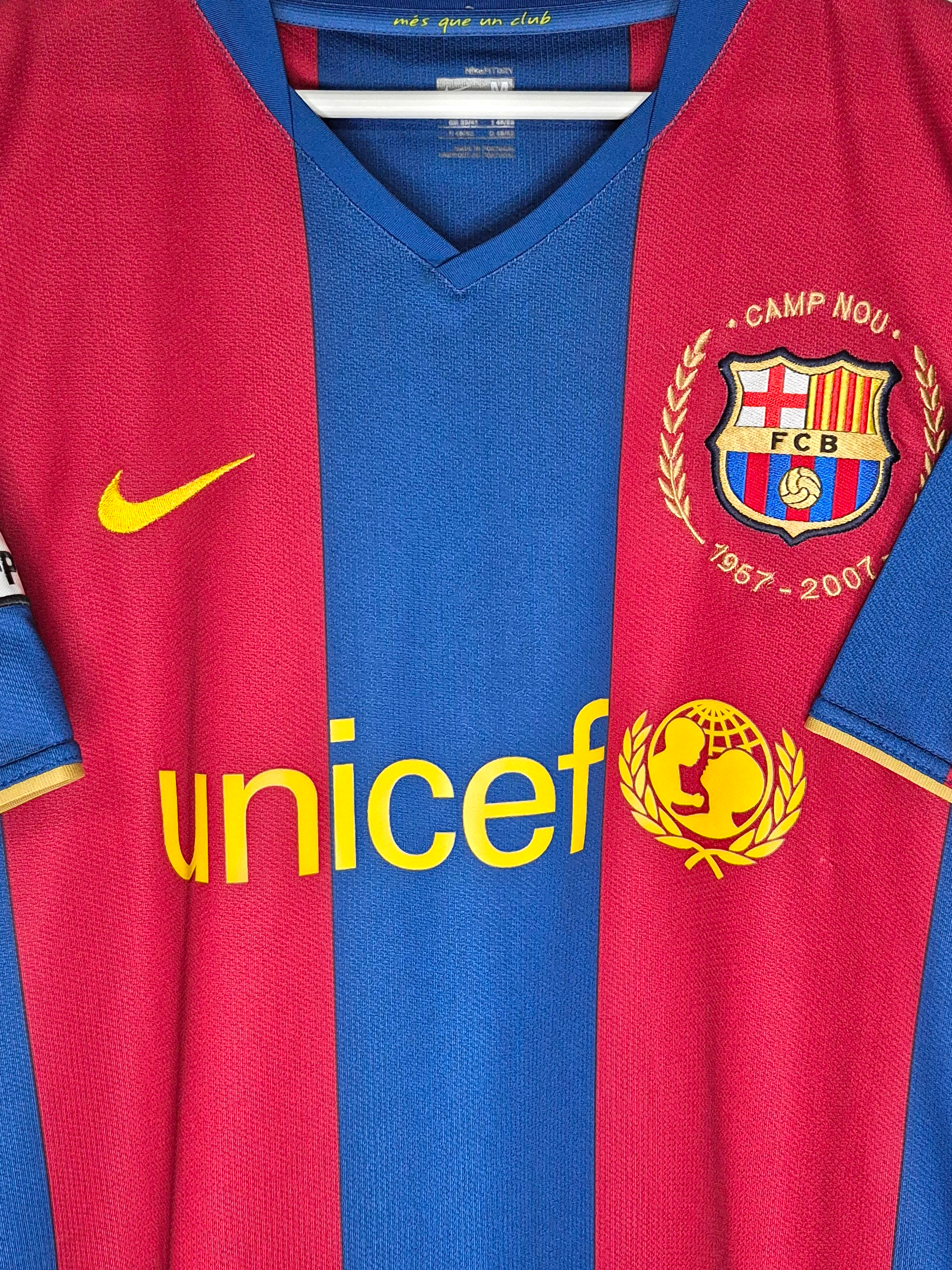 FC Barcelona 2007-2008 Ronaldinho Anniversary Home Shirt (M)