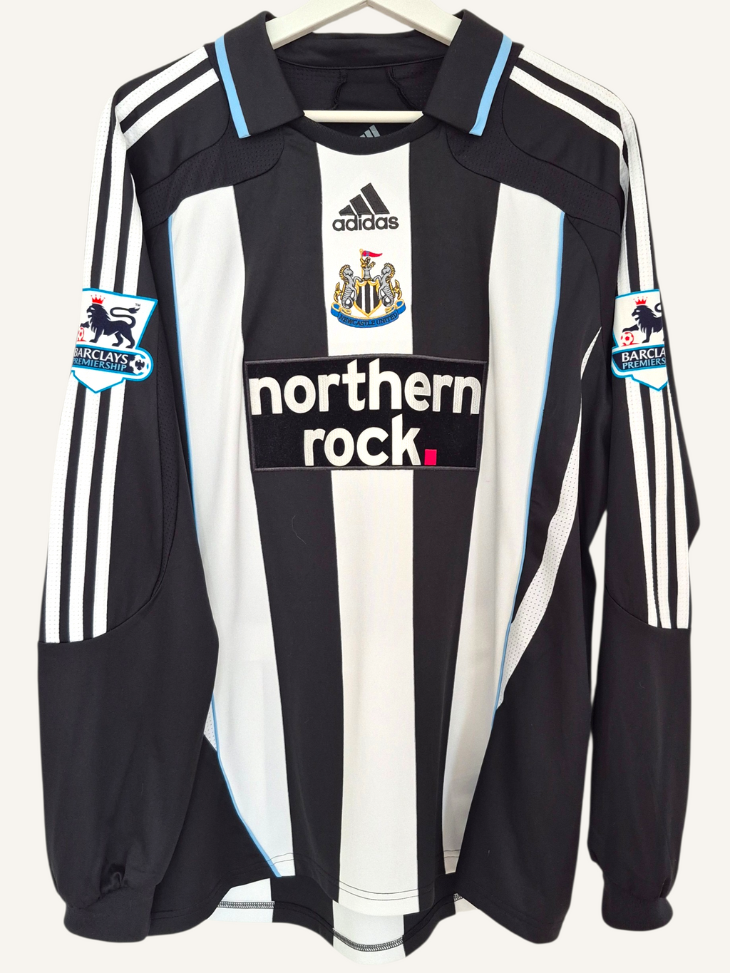 Newcastle United FC 2007-2009 Carroll PLAYER ISSUE Home Shirt Longsleeve (L)