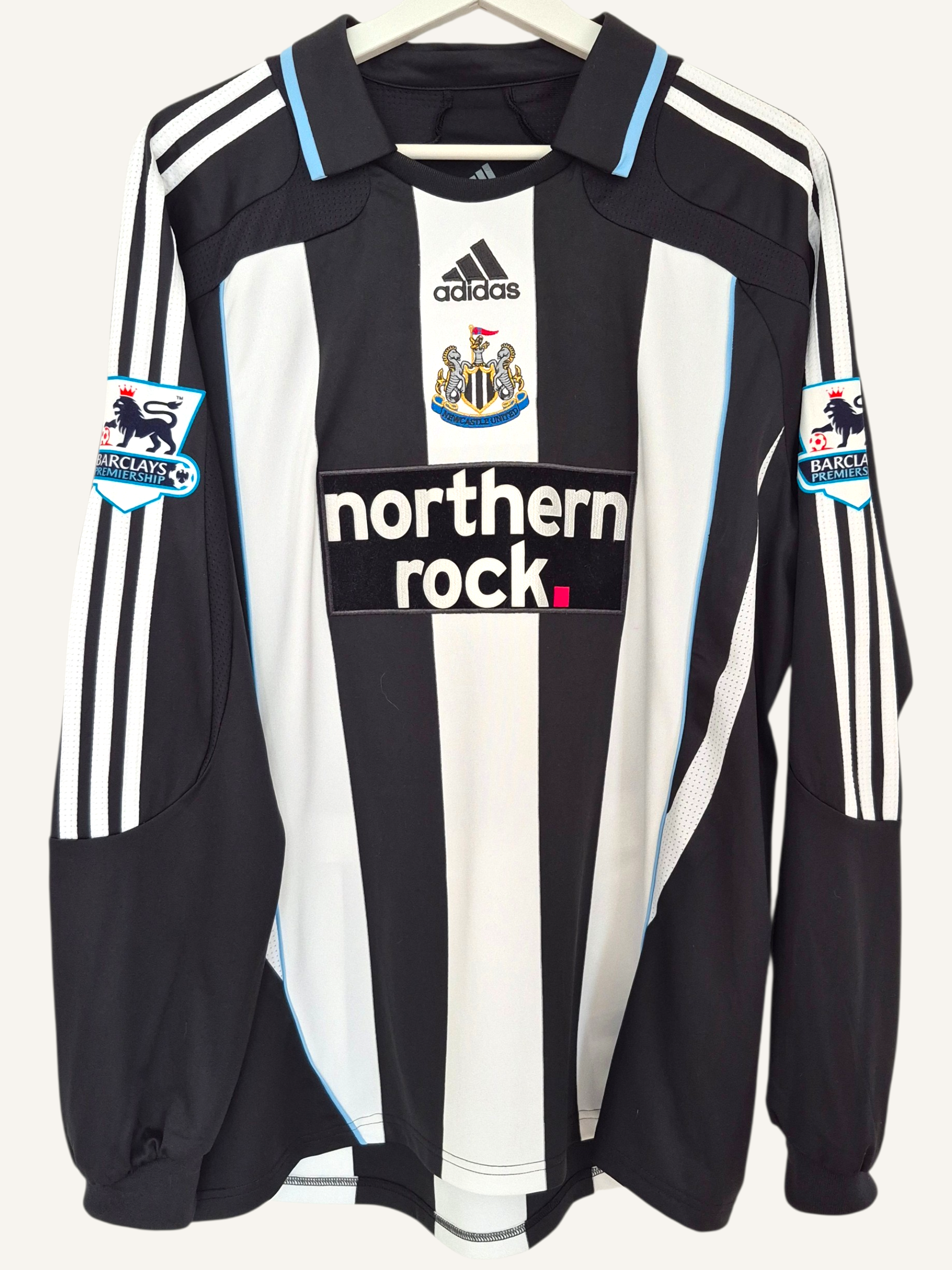 Newcastle United FC 2007-2009 Carroll PLAYER ISSUE Home Shirt Longsleeve (L)