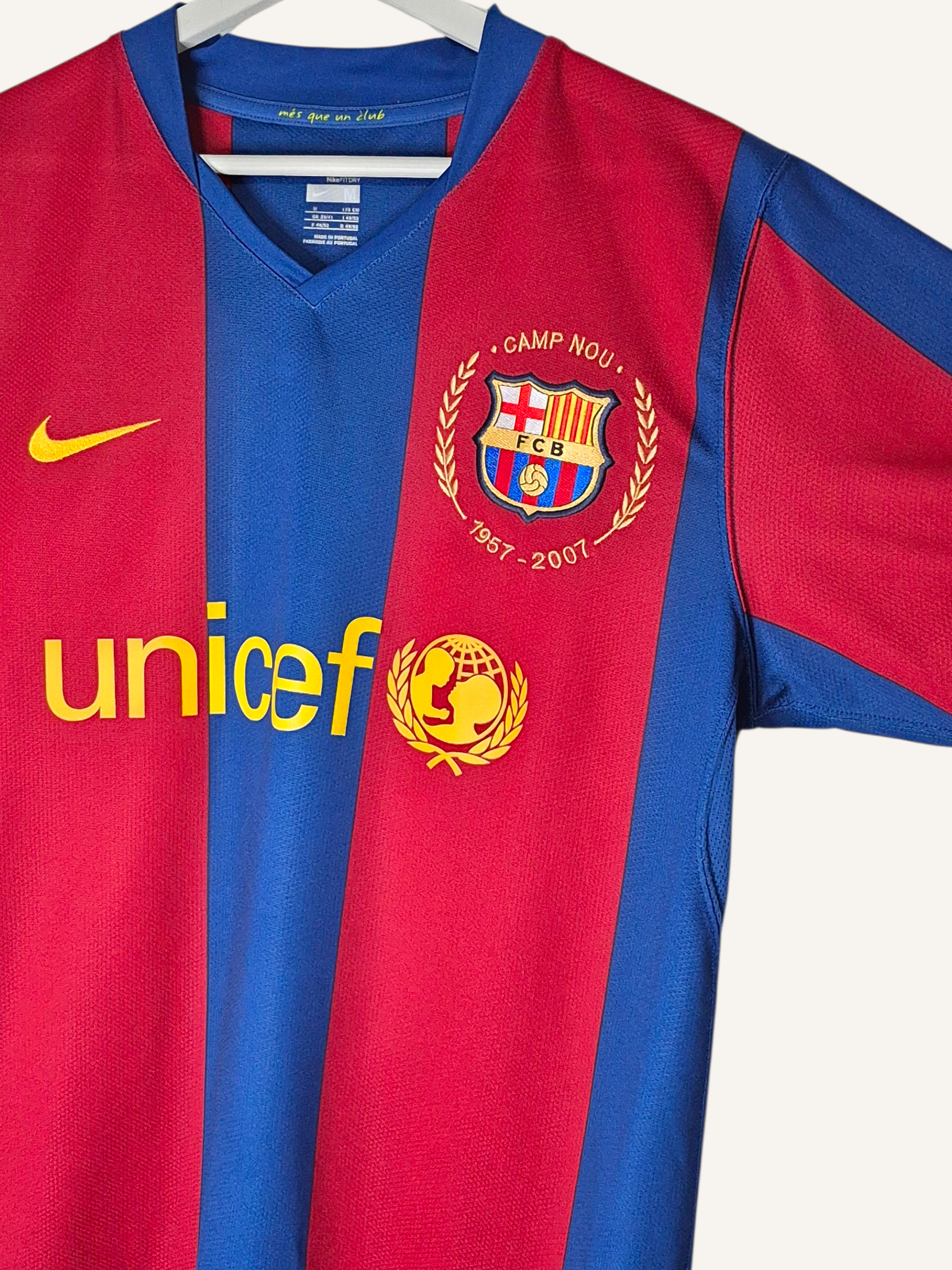 FC Barcelona 2007-2008 Ronaldinho Anniversary Home Shirt (M)