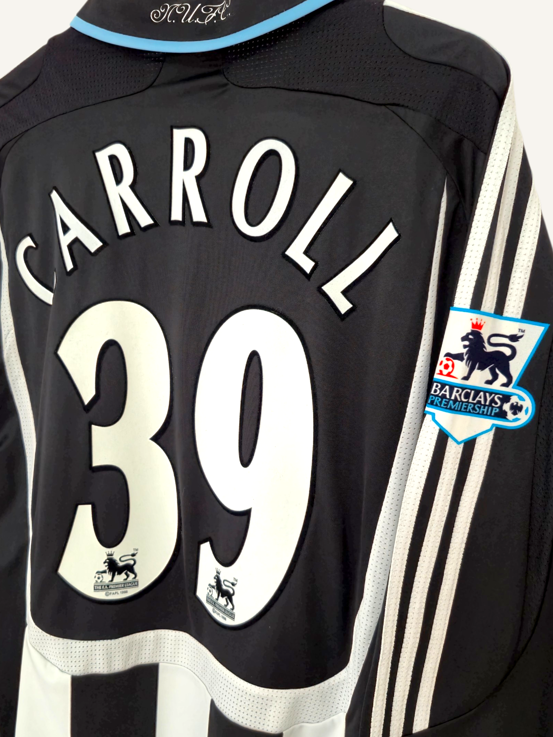 Newcastle United FC 2007-2009 Carroll PLAYER ISSUE Home Shirt Longsleeve (L)