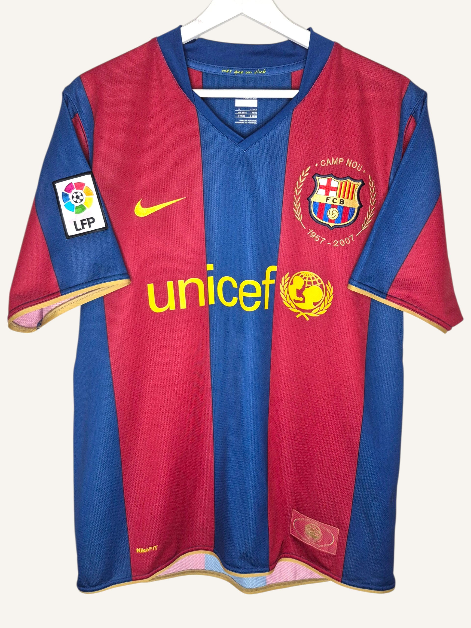 FC Barcelona 2007-2008 Ronaldinho Anniversary Home Shirt (M)