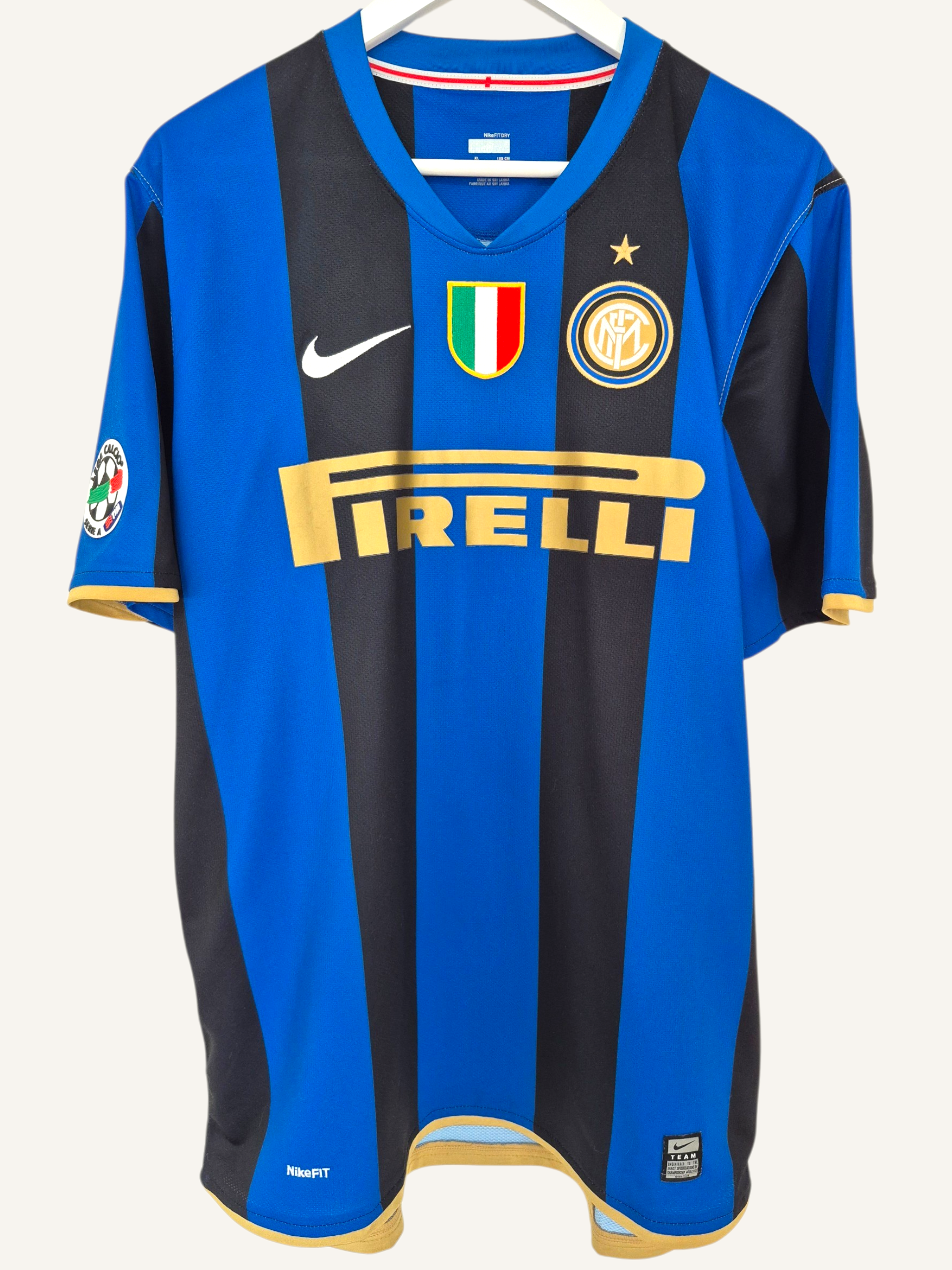 Inter Milan 2008-2009 Adriano Home Shirt (XL)