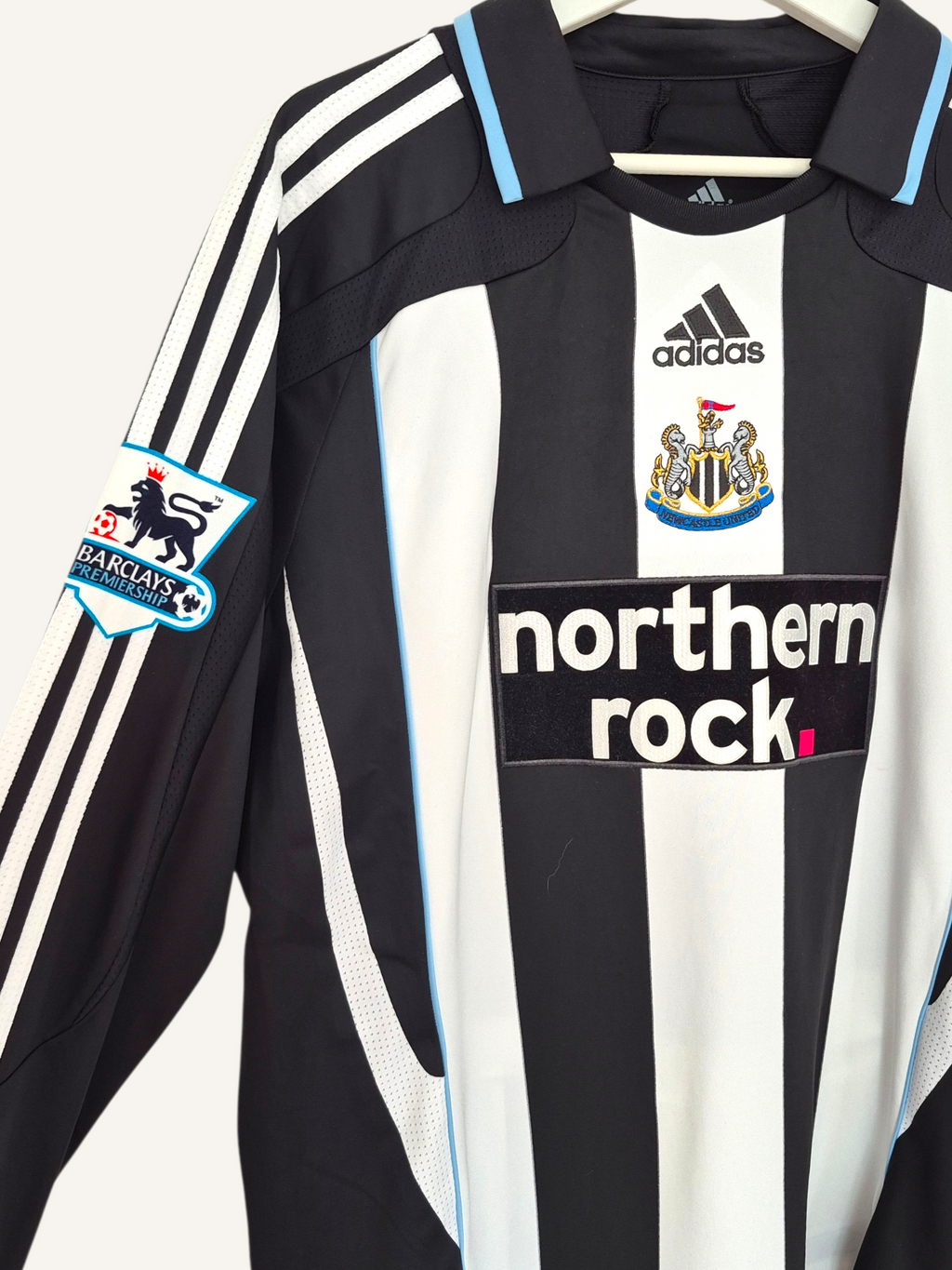 Newcastle United FC 2007-2009 Carroll PLAYER ISSUE Home Shirt Longsleeve (L)
