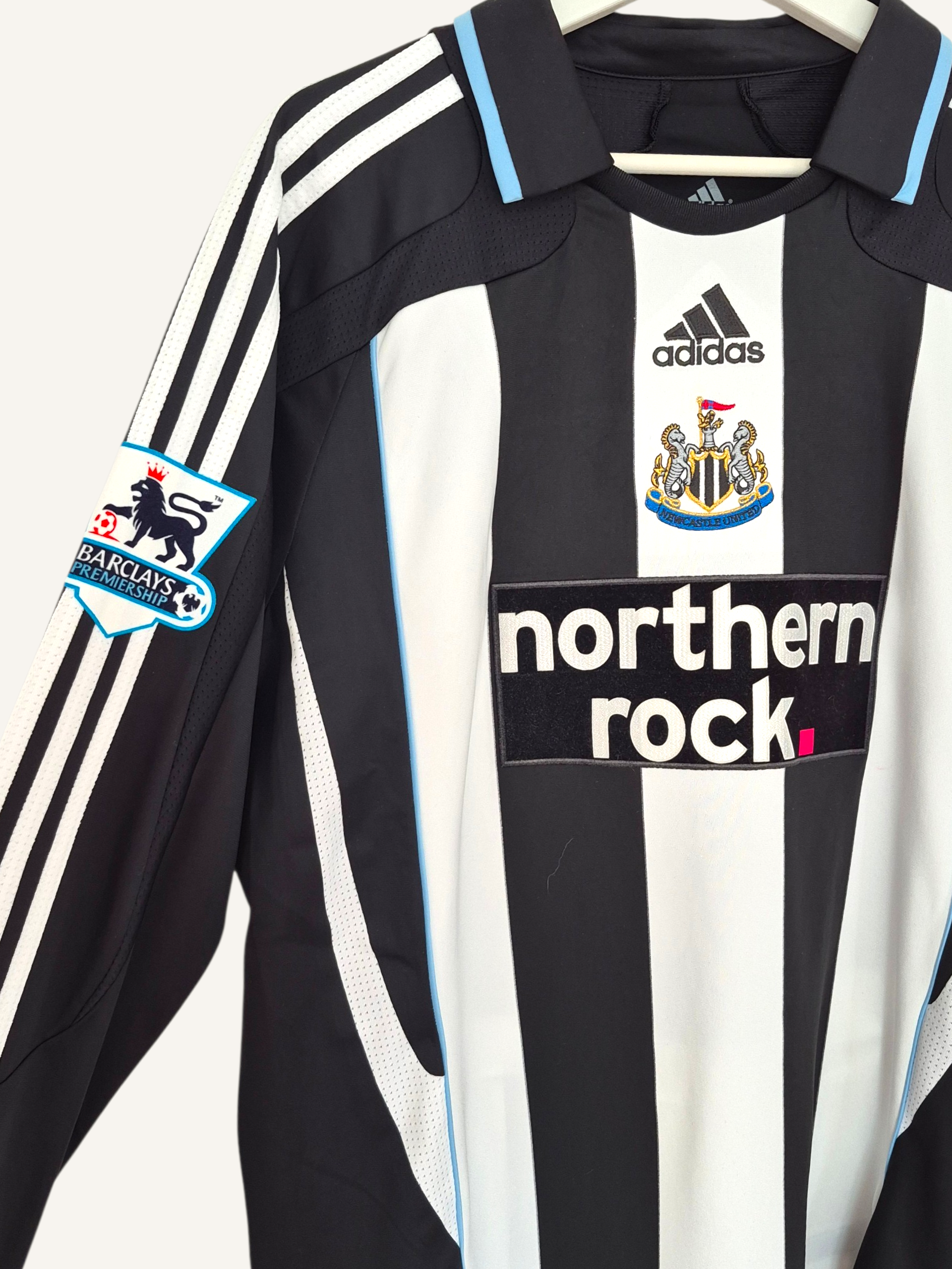 Newcastle United FC 2007-2009 Carroll PLAYER ISSUE Home Shirt Longsleeve (L)