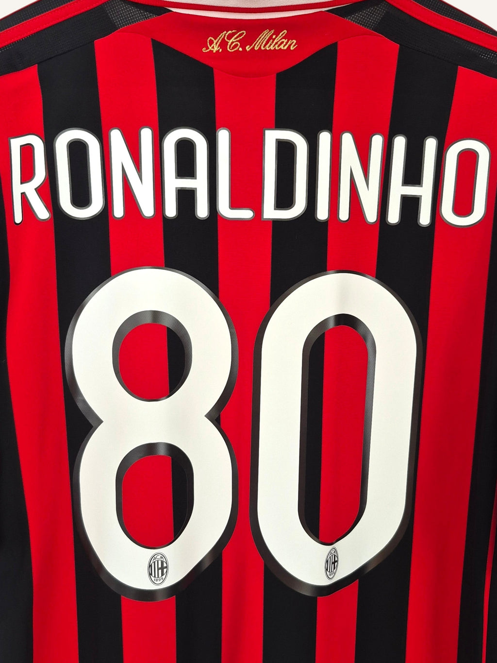 AC Milan 2009-2010 Ronaldinho Home Shirt (XL)