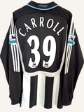Newcastle United FC 2007-2009 Carroll PLAYER ISSUE Home Shirt Longsleeve (L)