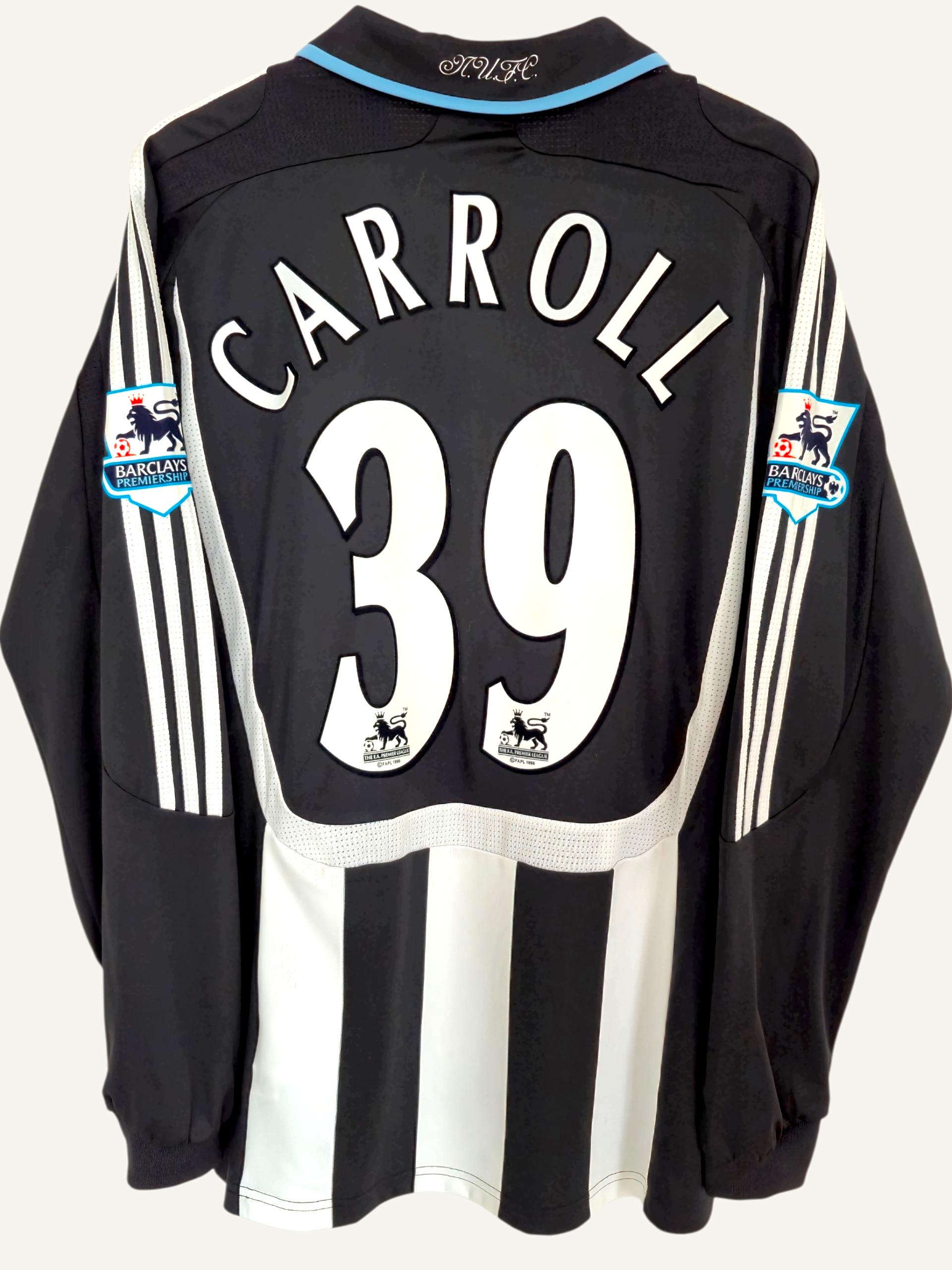 Newcastle United FC 2007-2009 Carroll PLAYER ISSUE Home Shirt Longsleeve (L)