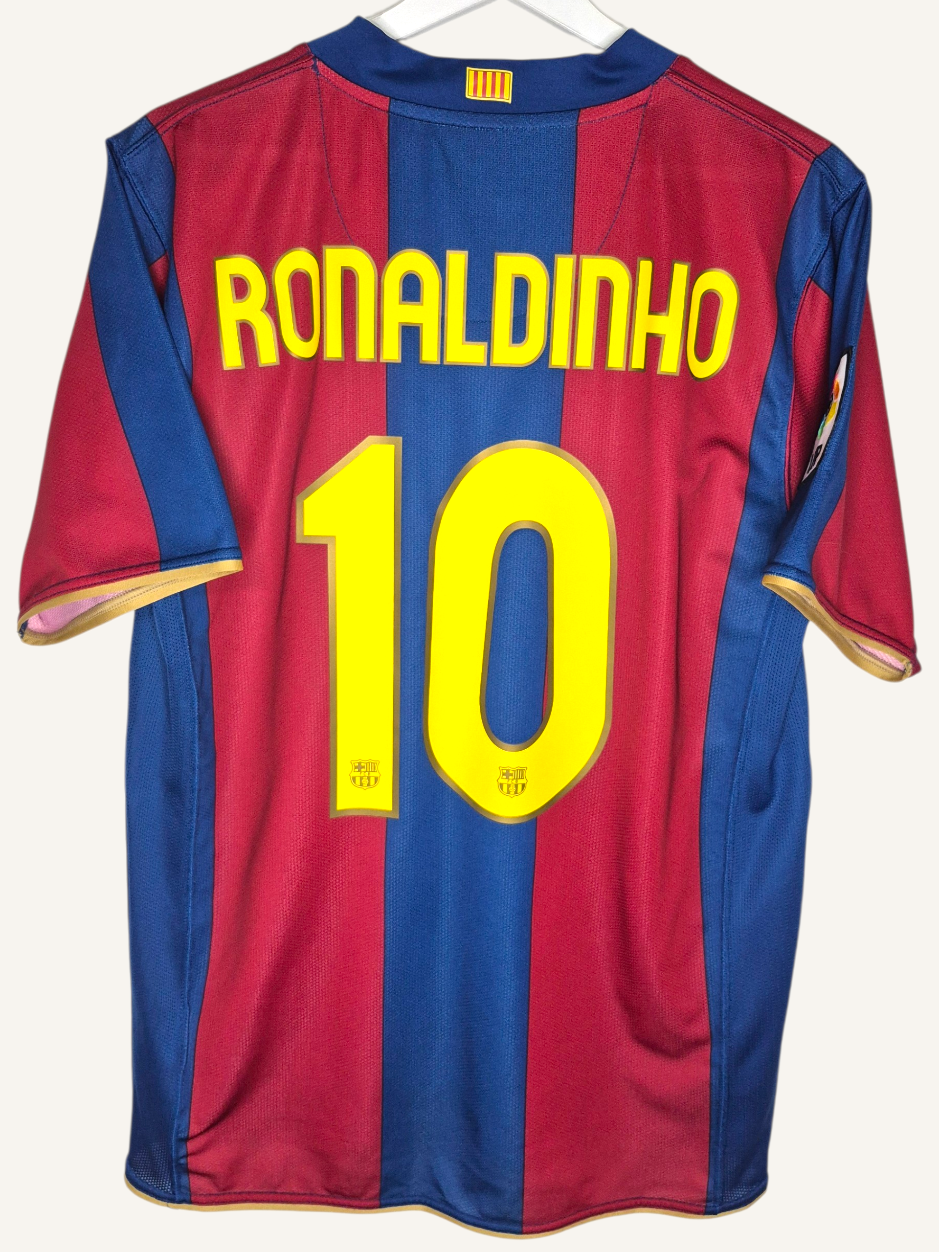 FC Barcelona 2007-2008 Ronaldinho Anniversary Home Shirt (M)