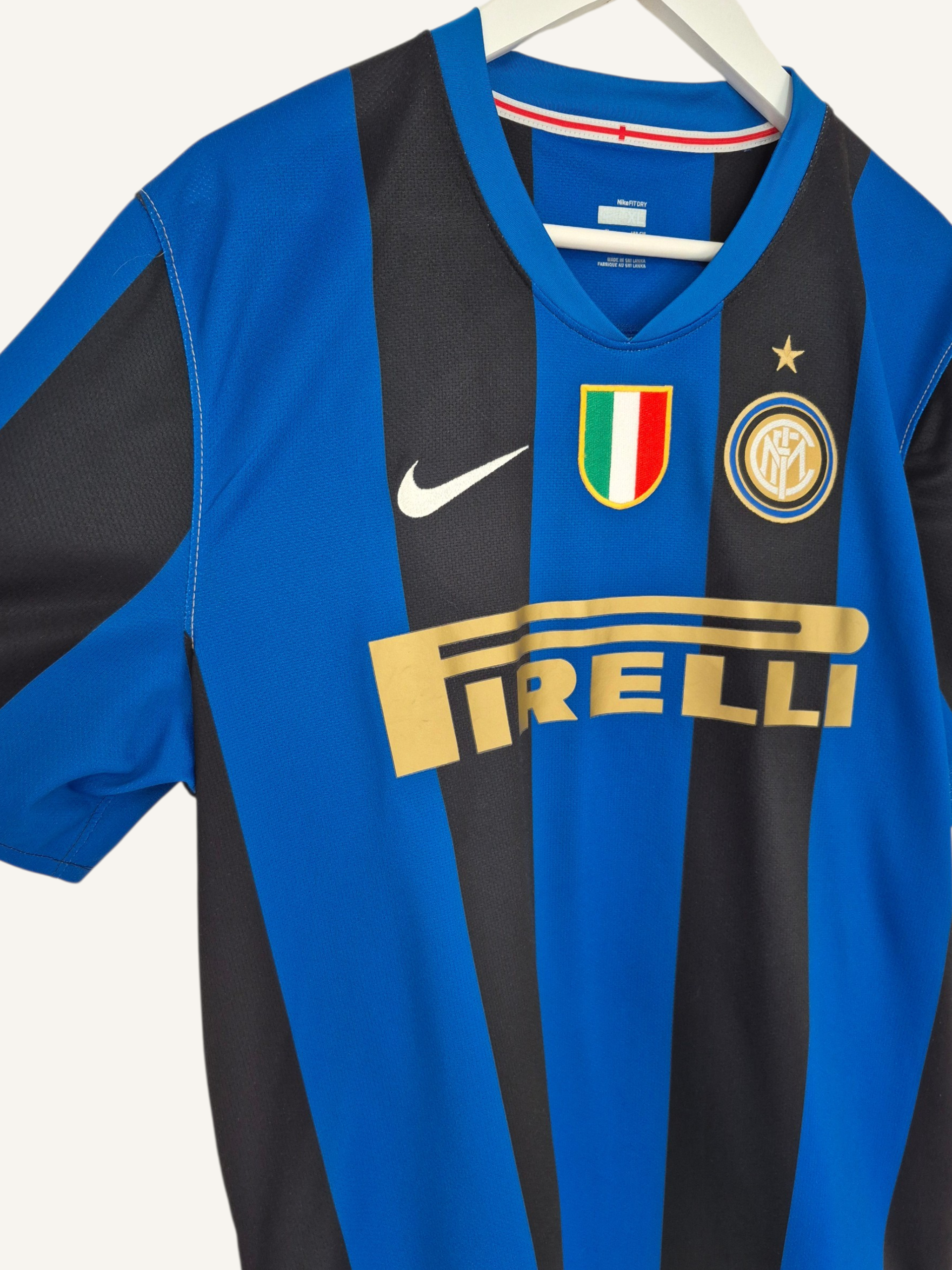 Inter Milan 2008-2009 Adriano Home Shirt (XL)