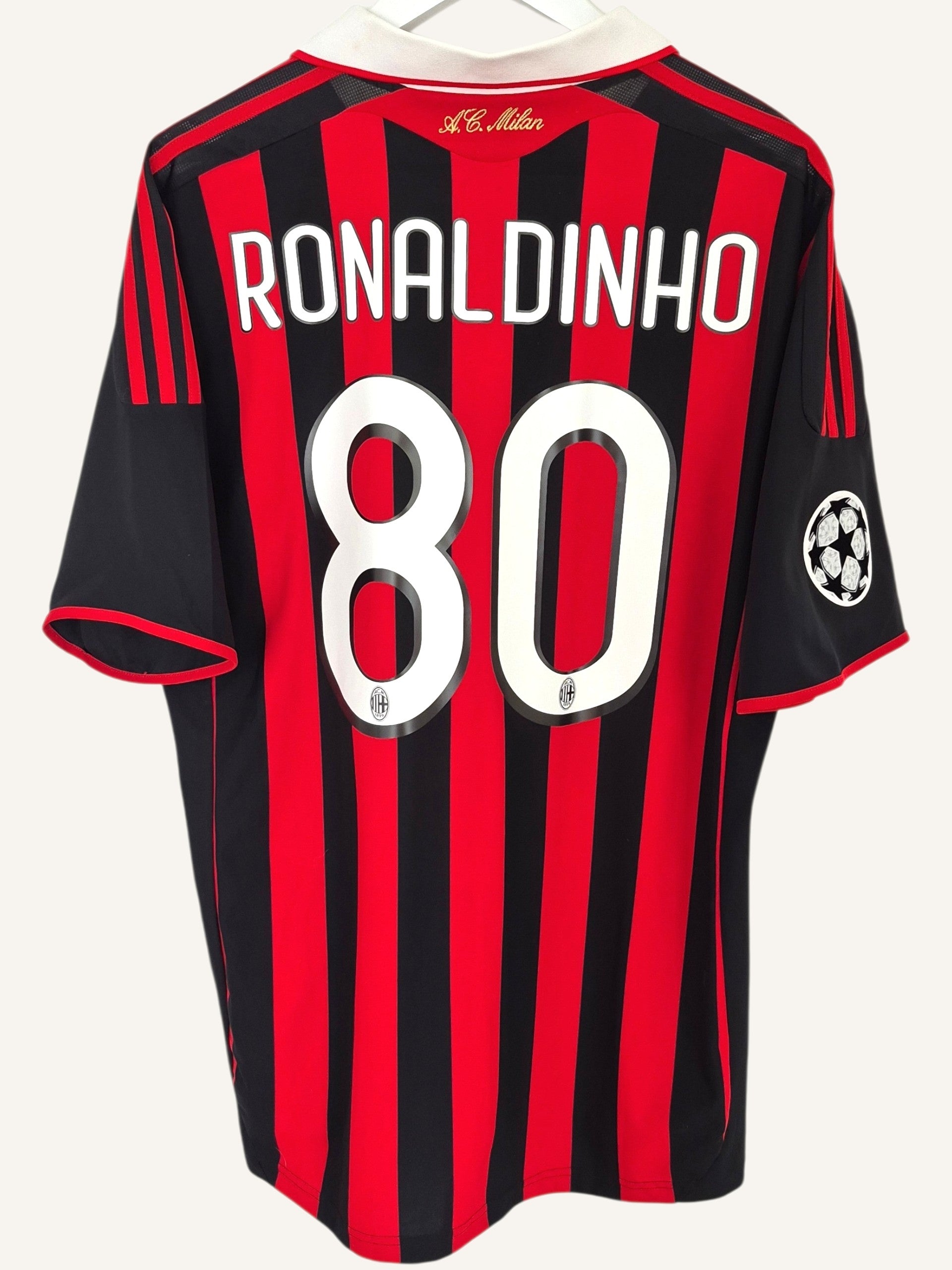 AC Milan 2009-2010 Ronaldinho Home Shirt (XL)
