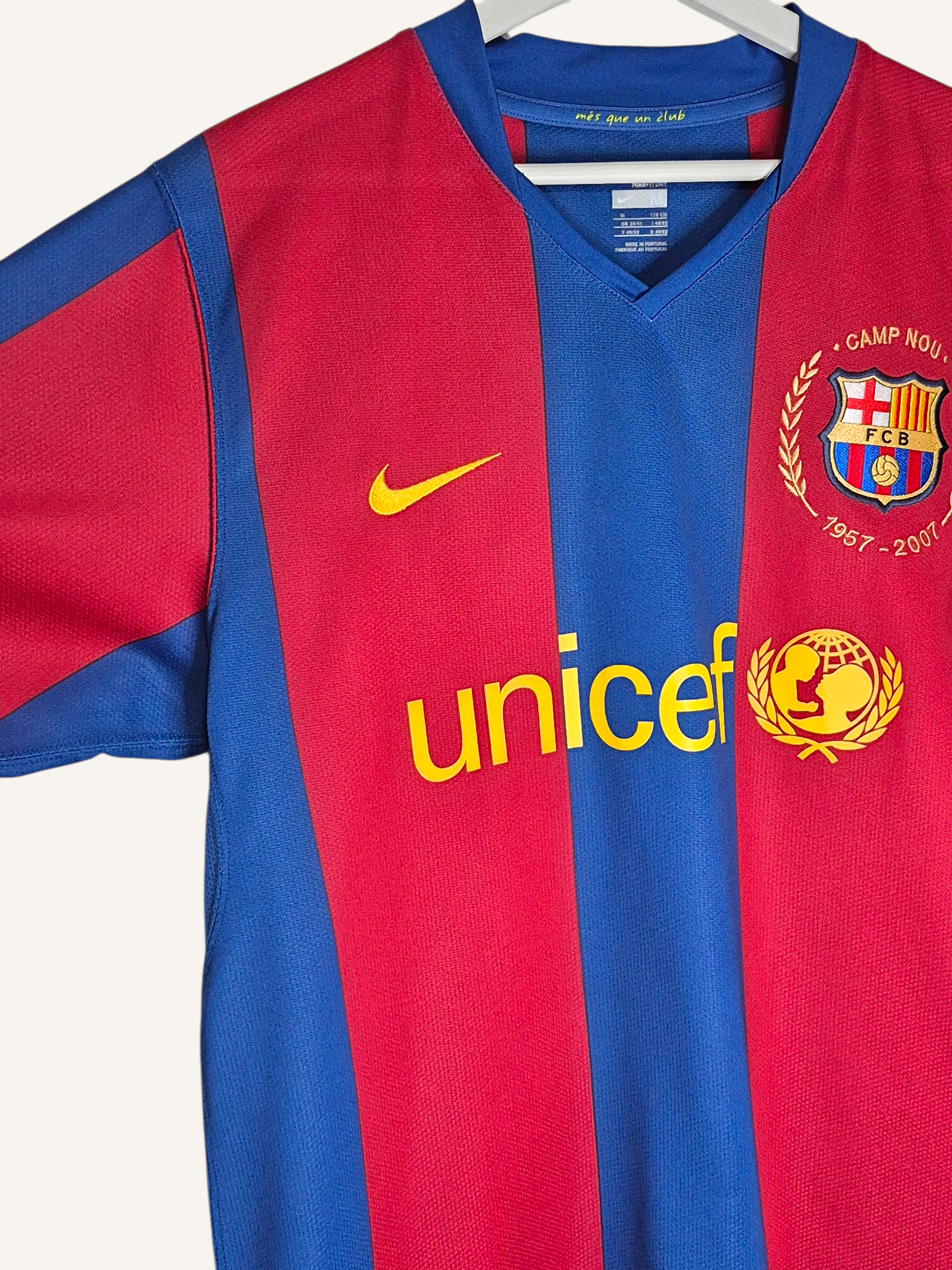 FC Barcelona 2007-2008 Ronaldinho Anniversary Home Shirt (M)